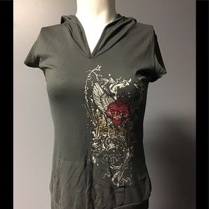 One Clothing Large Faith Pull over gray hoodie